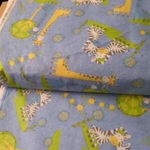 Cute Giraffe Flannel Fabric By The Yard